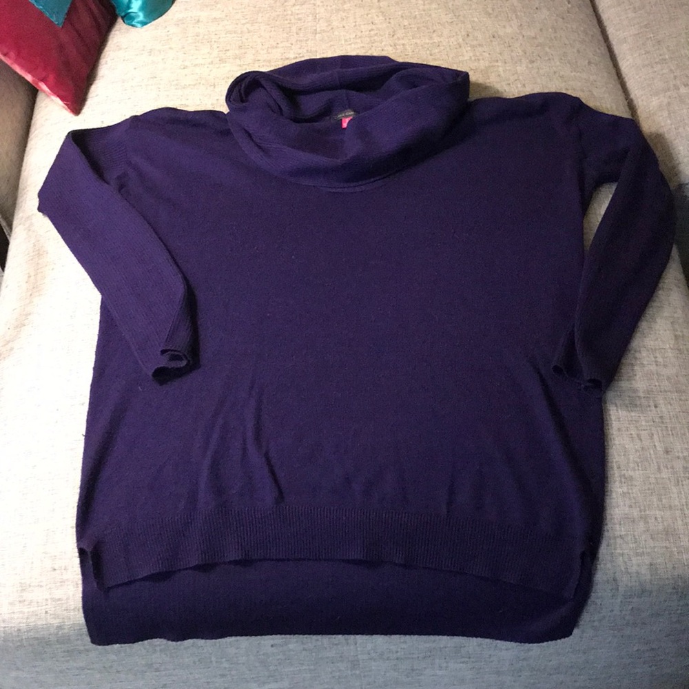 Vince Camuto purple cowl neck sweater